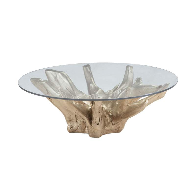 7011-002 Champagne Teak Root Coffee Table Table - RauFurniture.com