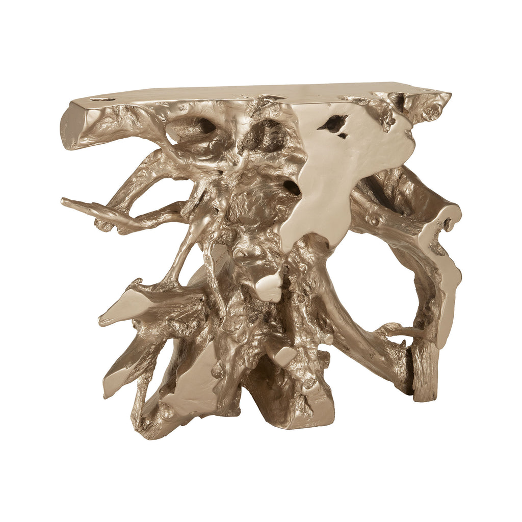 7011-007 Champagne Teak Slice Console Console - RauFurniture.com