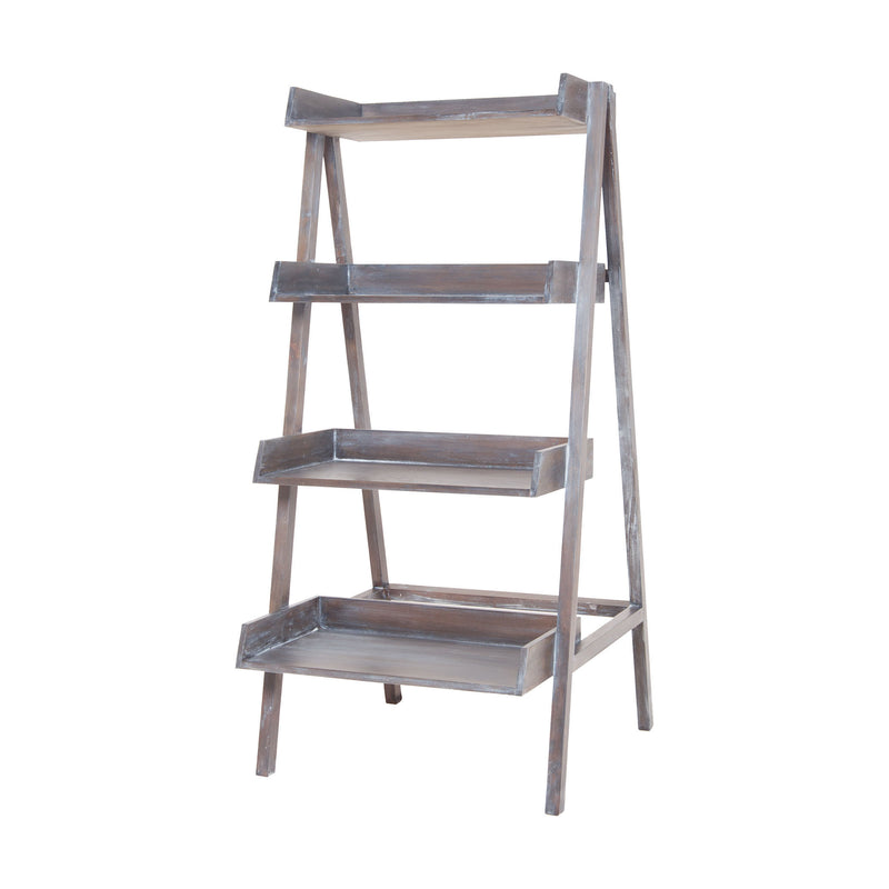 7011-017 Grey Wash Stack Ladder Shelf - RauFurniture.com
