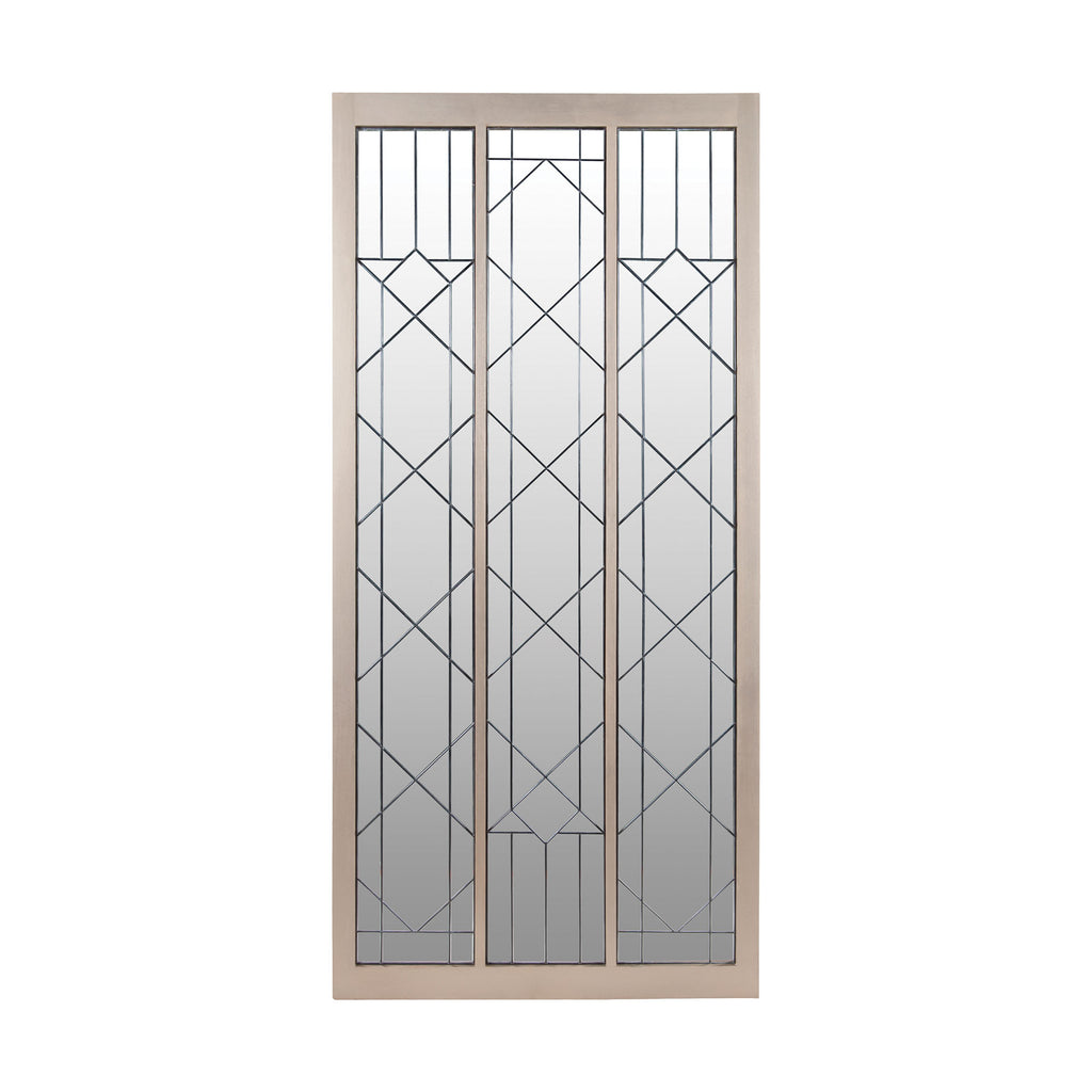 7011-030 Empire State Floor Mirror With Leaded Glass Mirror - RauFurniture.com