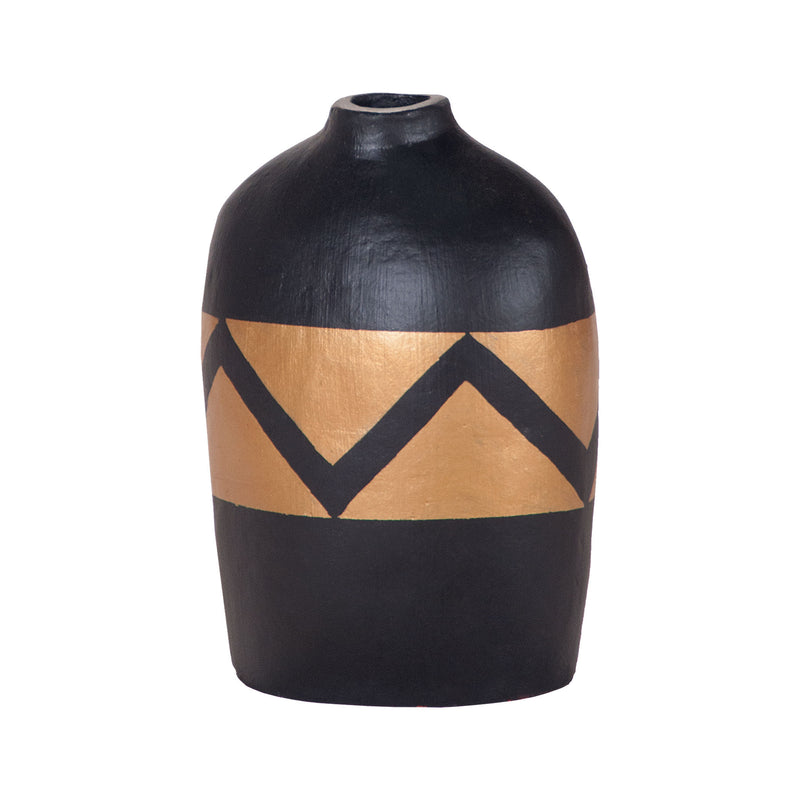 7011-087 Golden Wave Hand Painted Vase Vase/Urn - RauFurniture.com