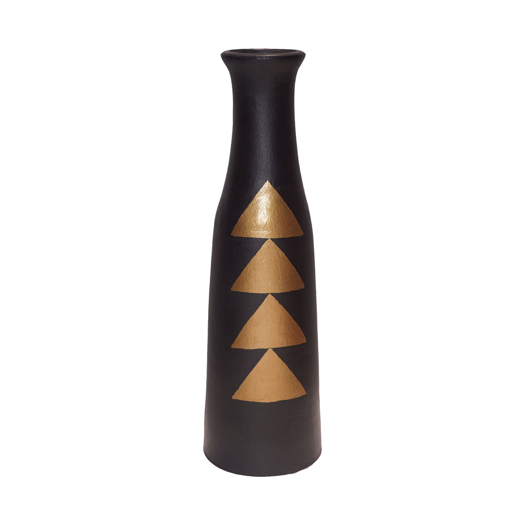 7011-094 Golden Verticals Flute Vase Vase/Urn - RauFurniture.com