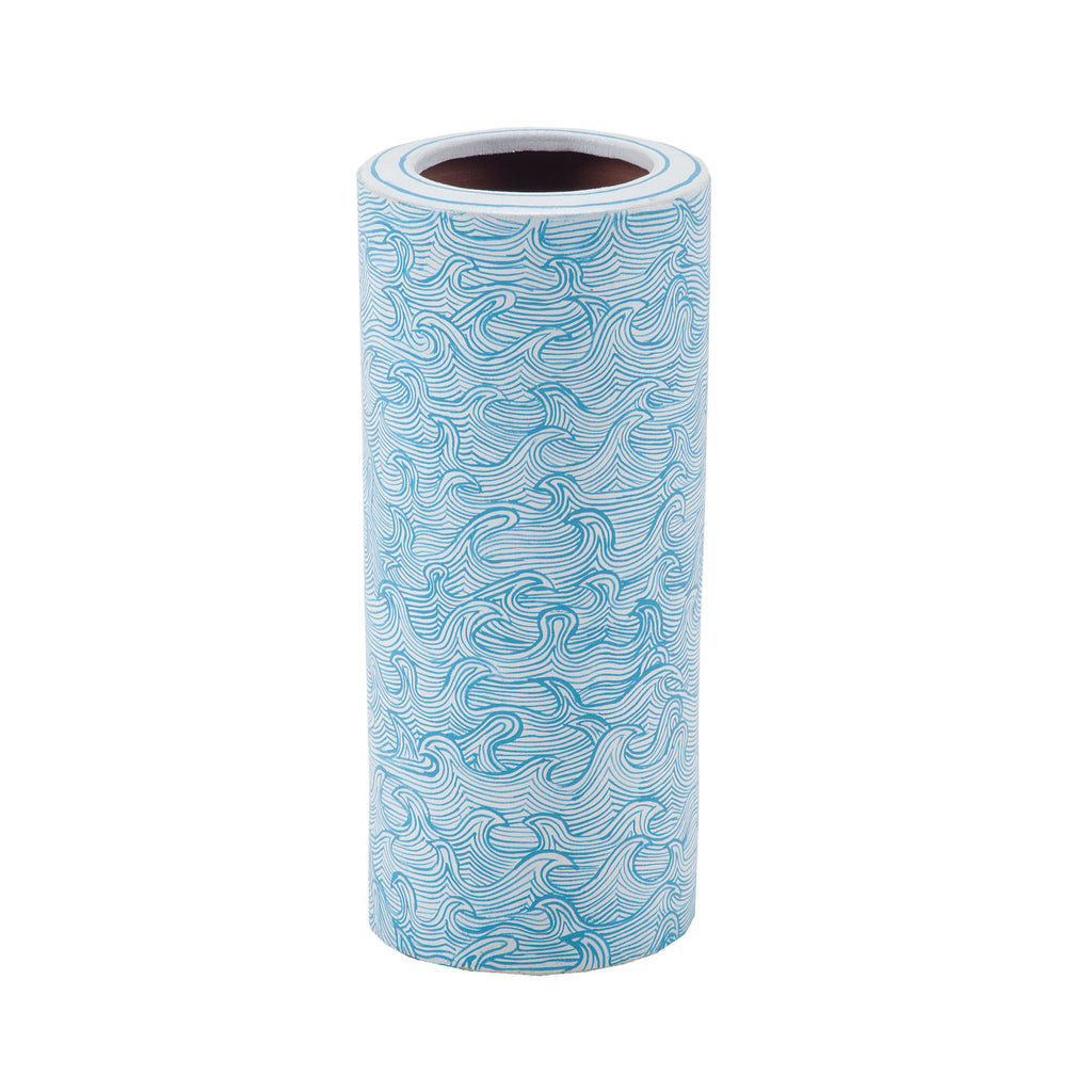 7011-096 Hand Painted Waves Vase Vase/Urn - RauFurniture.com
