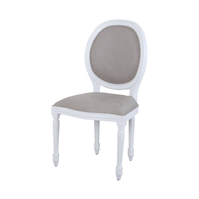 7011-1109 Viola Dining Chair In White And Grey Chair - RauFurniture.com