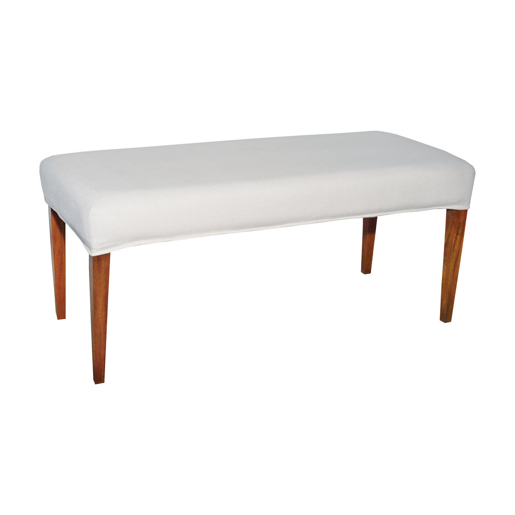 7011-121-E Couture Covers Double Bench Cover - Pure White Cover/Cushion - RauFurniture.com
