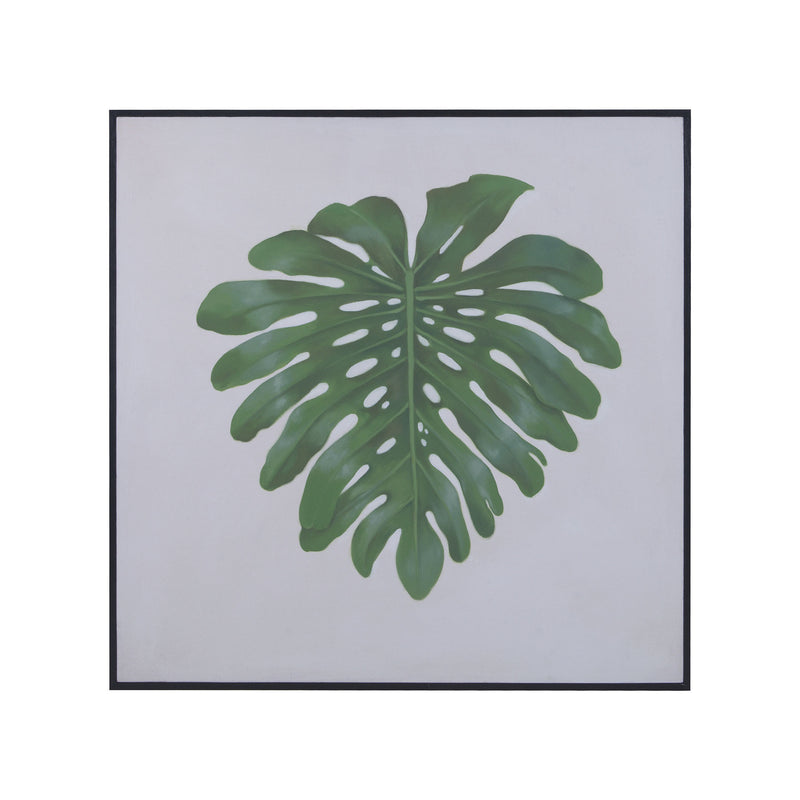 7011-219 Phuket 46-Inch Hand Painted Canvas Wall Decor with Solid Mahogany Black Gallery Frame Wall Decor - RauFurniture.com