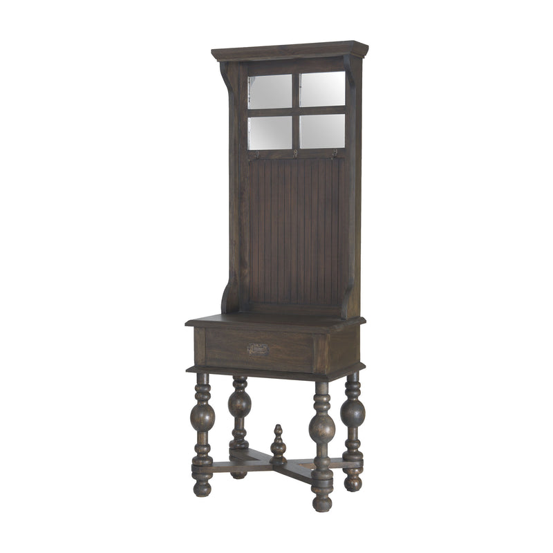 7011-316 Heathcliff Hall Tree In Heritage Grey Stain - Free Shipping! Shelf - RauFurniture.com