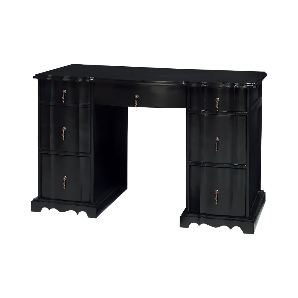 7011-461 Loretta Desk In Grain De Bois Noir - Free Shipping! Desk - RauFurniture.com