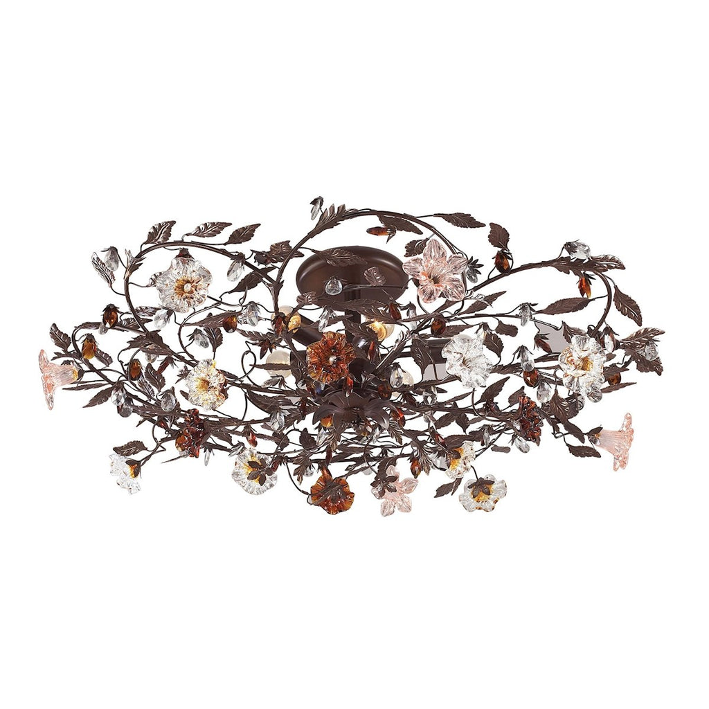 Cristallo Fiore - Flush Mount - Deep Rust