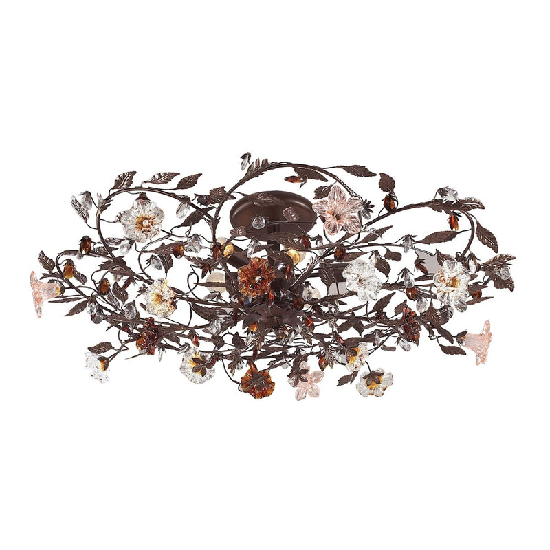 Cristallo Fiore - Flush Mount - Deep Rust
