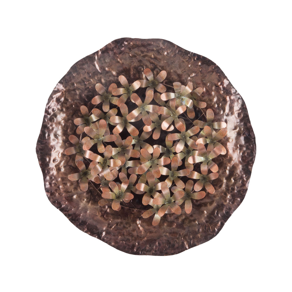 7159-021 Bronze Poppy Bunch Wall Plate Wall Decor - RauFurniture.com