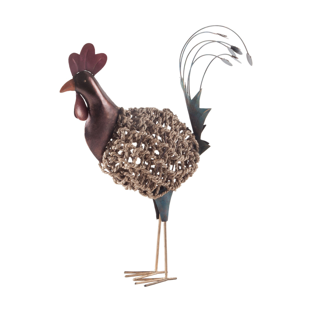 7159-023 Metal and Woven Rooster Accessory - RauFurniture.com
