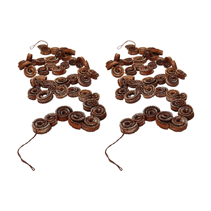 742025/S2 White Brush Palm Rule Garland - Set of 2 Accessory - RauFurniture.com
