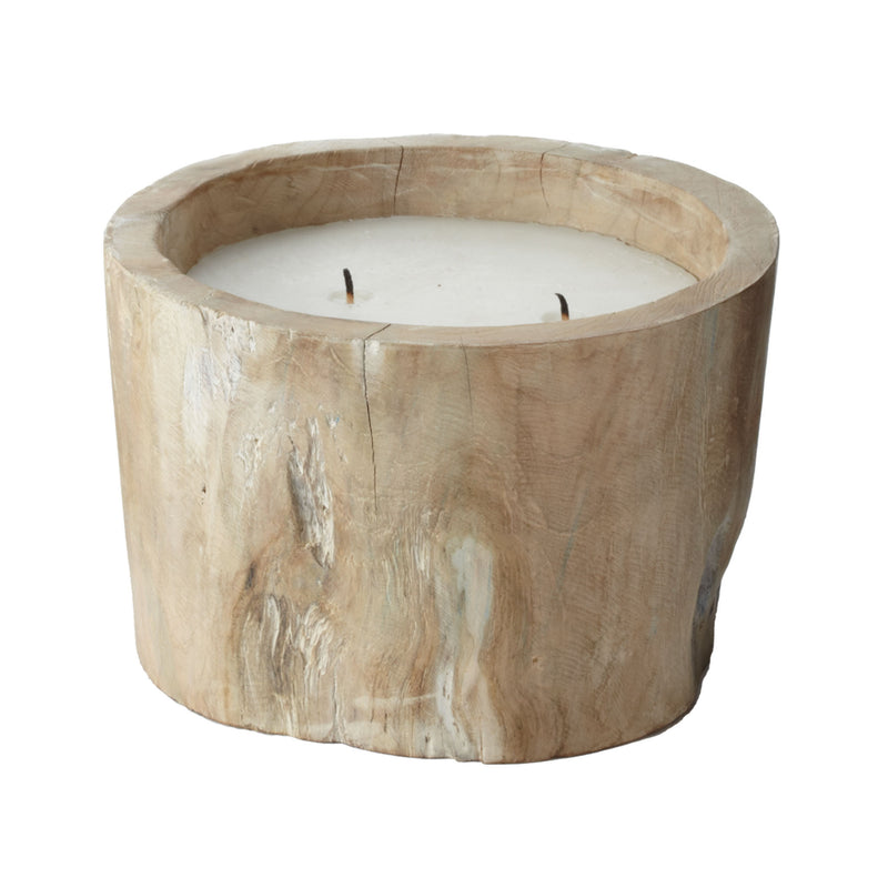 784042 White Pepper Log Candle - Small Candle/Candle Holder - RauFurniture.com