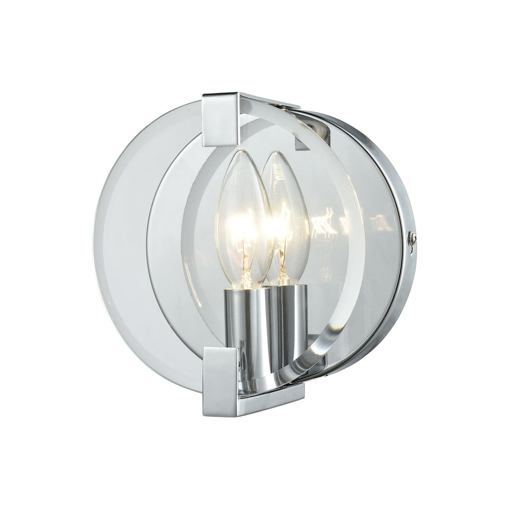 Clasped Glass - Vanity Light - Polished Chrome