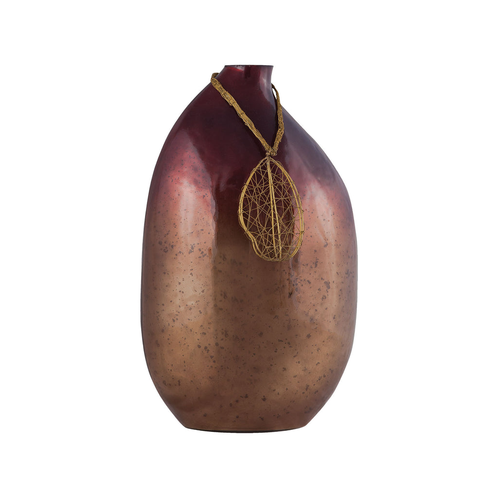 8468-072 Vase Catalonia 16-Inch Glass Vase In Marsala Vase/Urn - RauFurniture.com