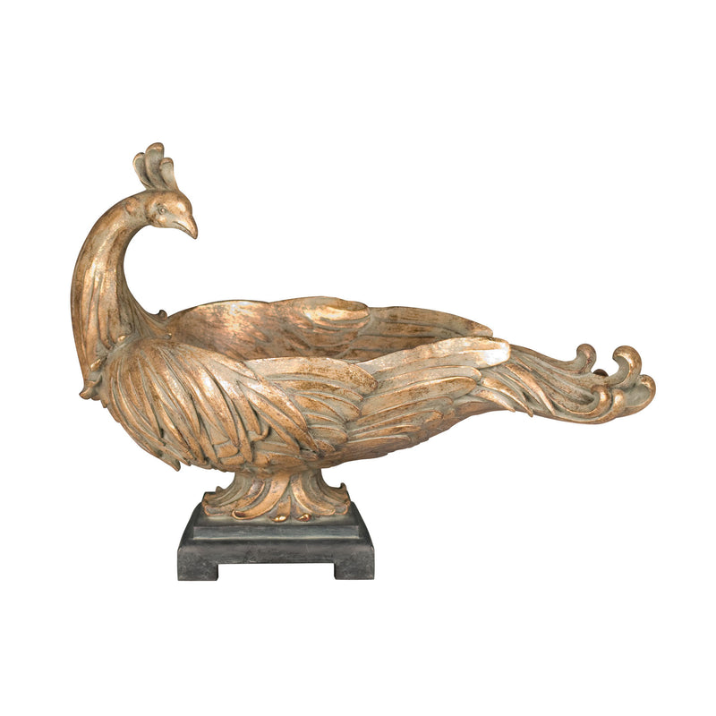 87-4185 Proud Peacock Decorative Display Bowl Bowl - RauFurniture.com
