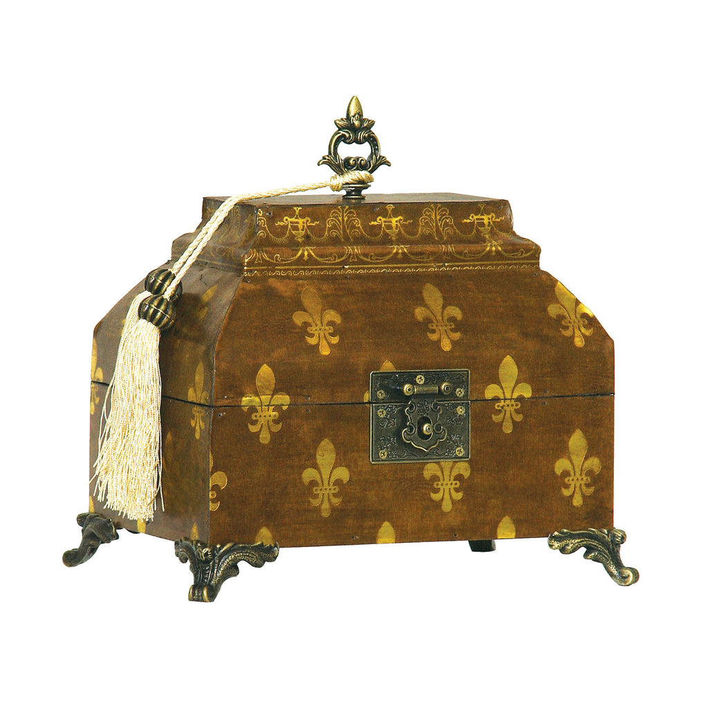 89-2702 Fleur De Lis Broach Box Box/Canister - RauFurniture.com