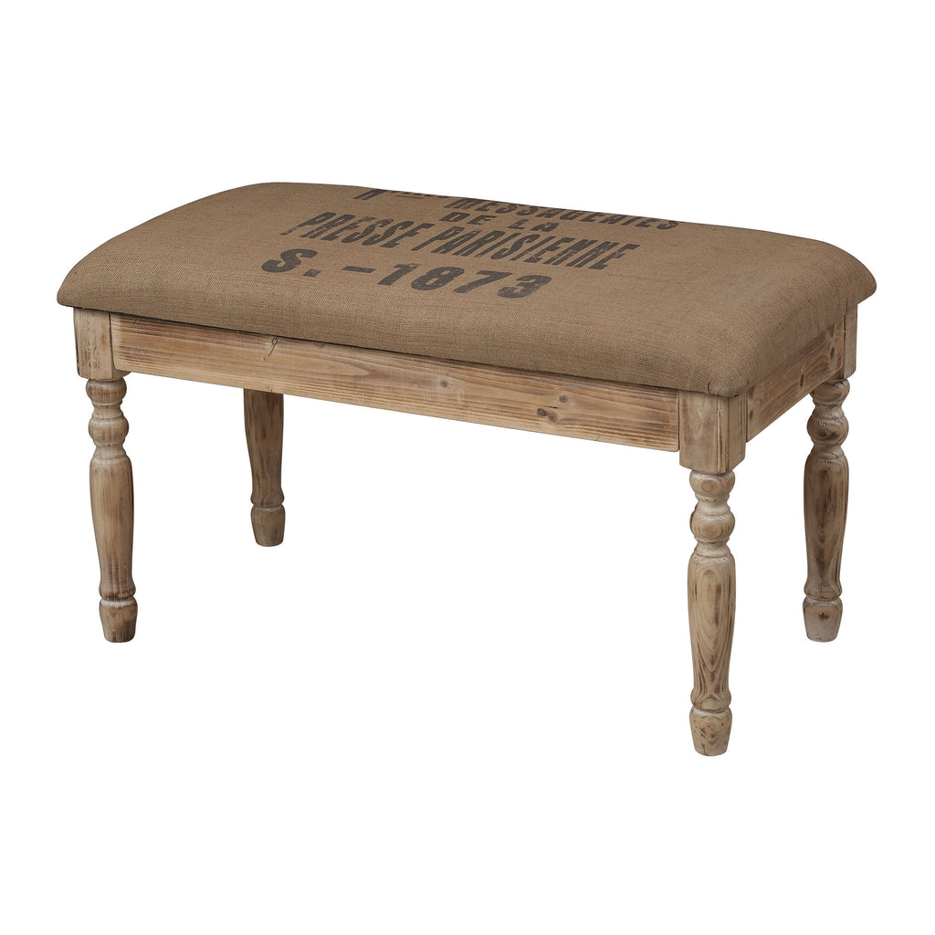 89-8003 Presse Parisienne Linen Covered Bench - Free Shipping! Bench - RauFurniture.com