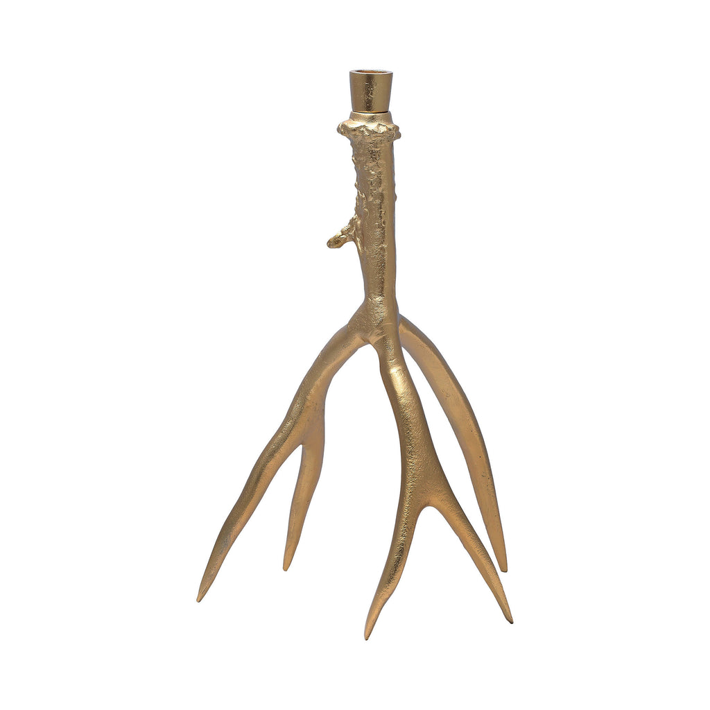 8903-031 Gold Candle Stick with Embellished Base Candle/Candle Holder - RauFurniture.com