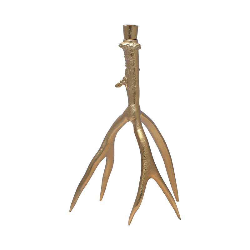 8903-031 Gold Candle Stick with Embellished Base Candle/Candle Holder - RauFurniture.com