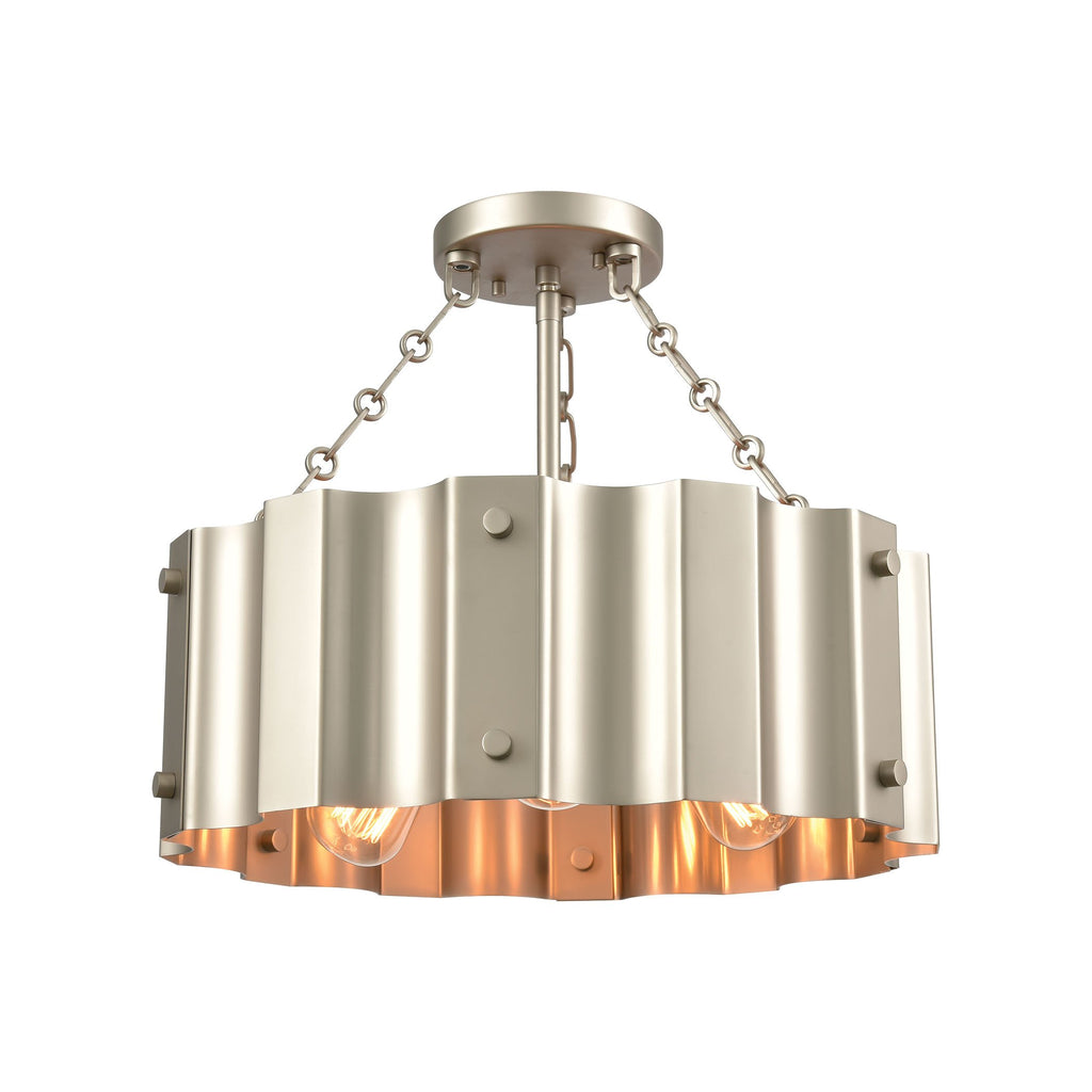 Clausten - Semi Flush Mount - Matte Nickel