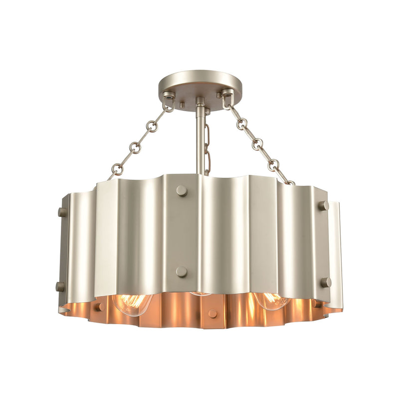 Clausten - Semi Flush Mount - Matte Nickel