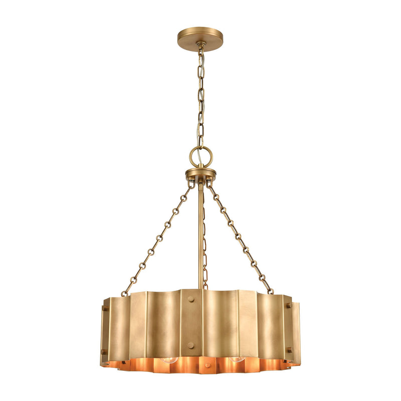 Clausten - Chandelier - Natural Brass