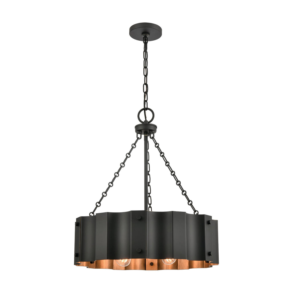 Clausten - Chandelier - Black, Gold, Gold