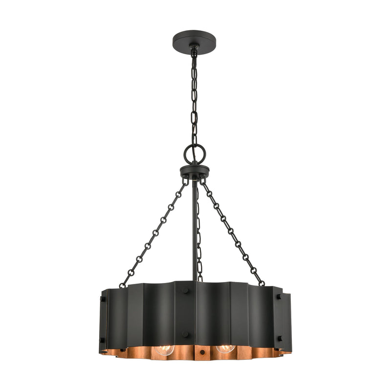 Clausten - Chandelier - Black, Gold, Gold