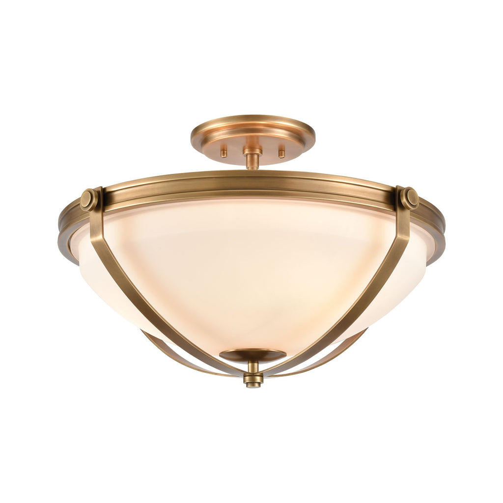 Connelly - Semi Flush Mount - Natural Brass