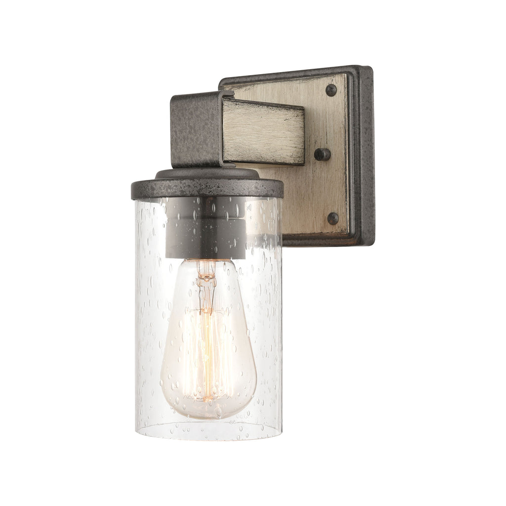 Crenshaw - Vanity Light - Anvil Iron, Distressed Antique Graywood, Distressed Antique Graywood