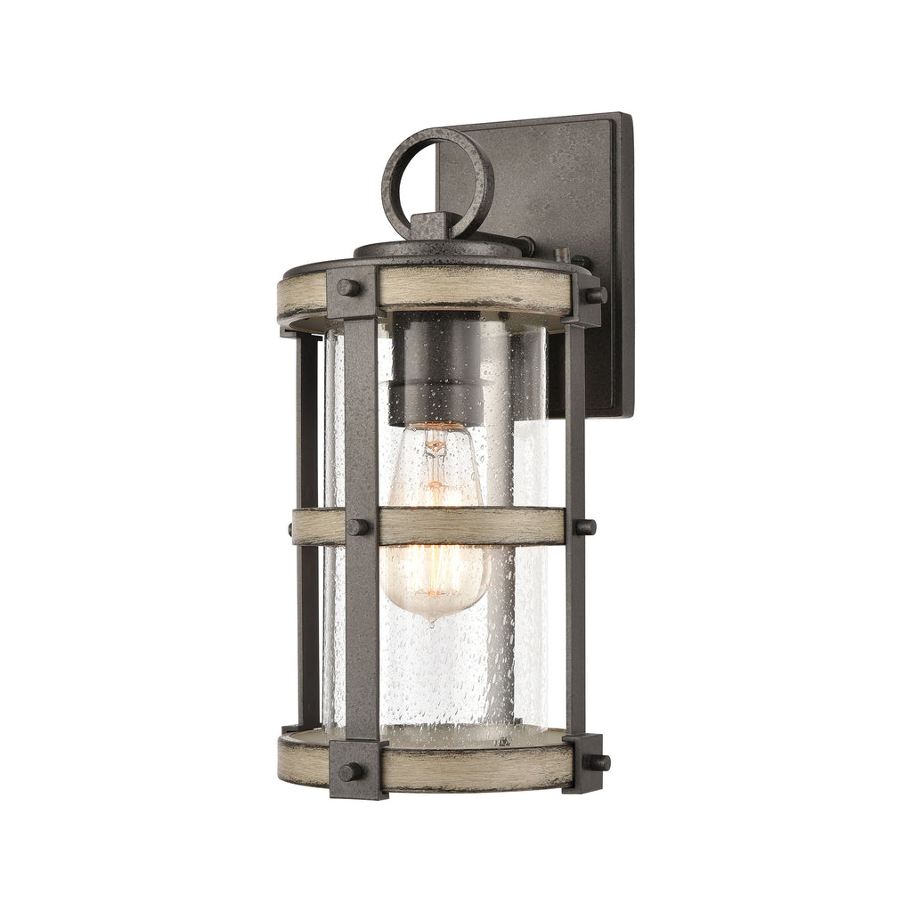 Crenshaw - Sconce - Anvil Iron, Distressed Antique Graywood, Distressed Antique Graywood