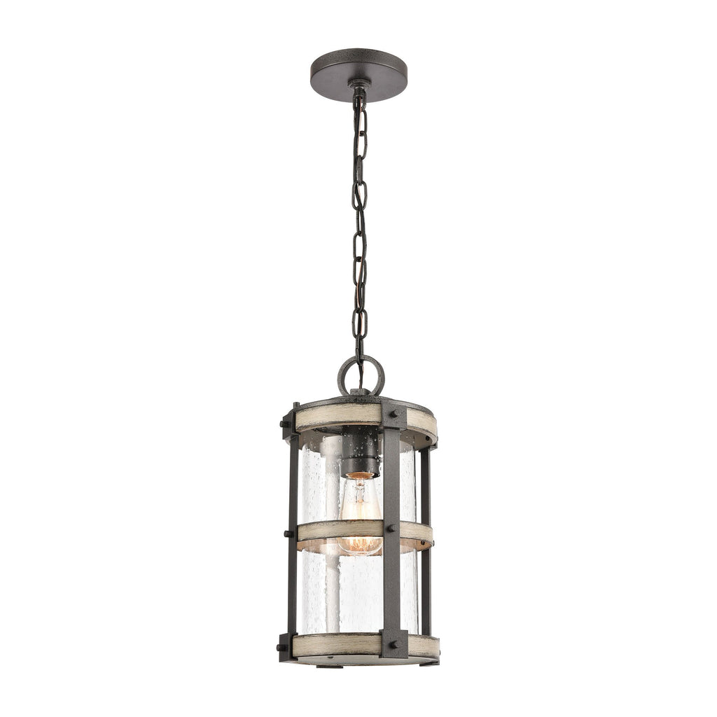 Crenshaw - Hanging - Anvil Iron, Distressed Antique Graywood, Distressed Antique Graywood