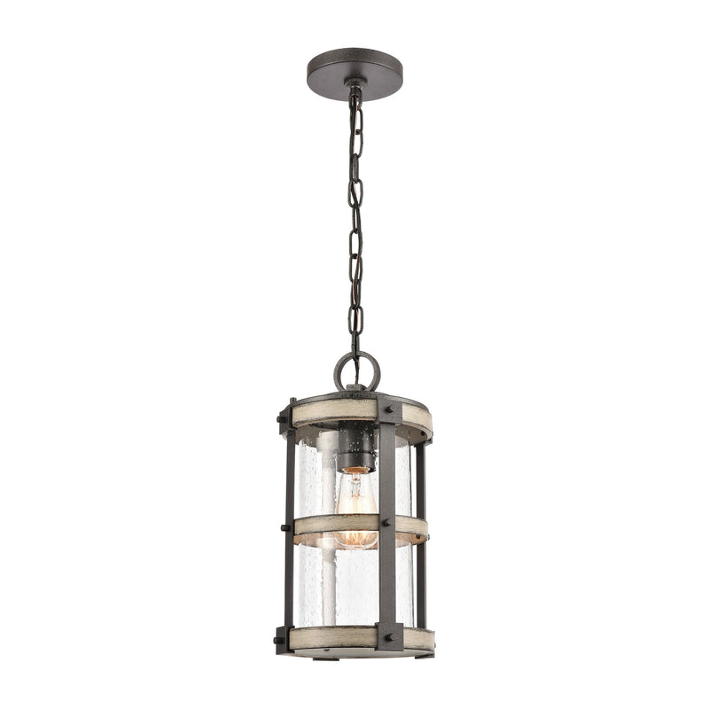 Crenshaw - Hanging - Anvil Iron, Distressed Antique Graywood, Distressed Antique Graywood