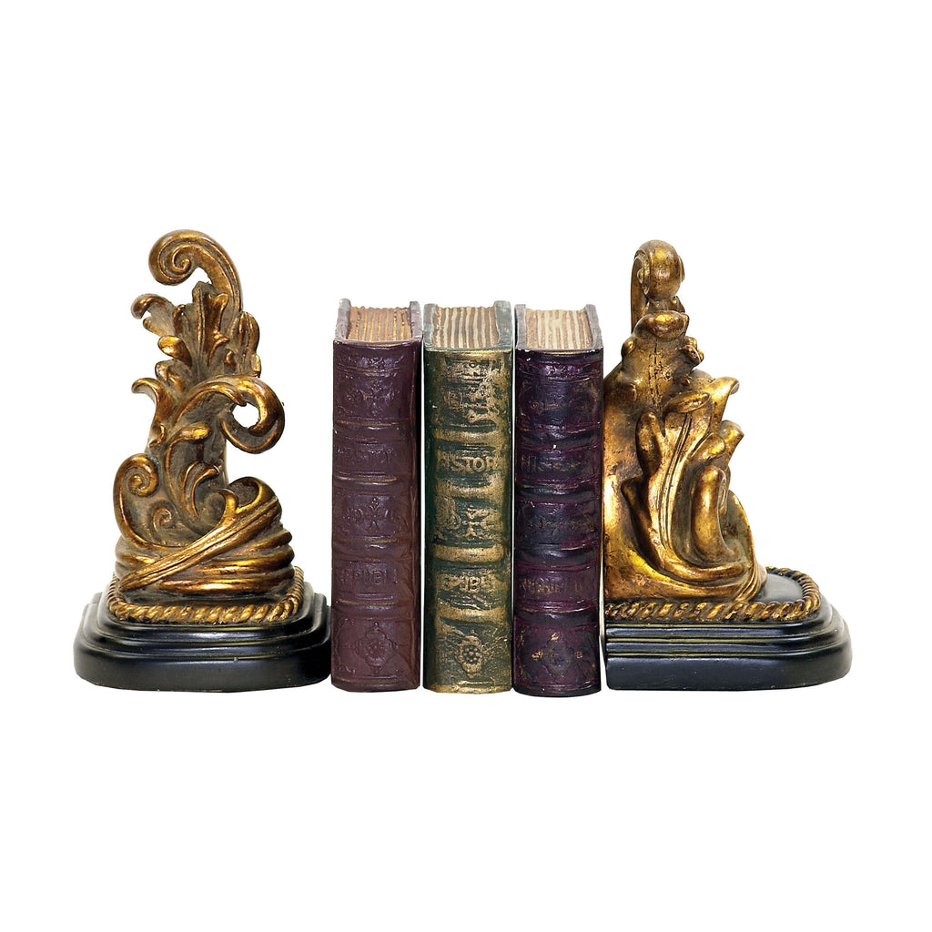 91-1458 Pair Tuscan Scroll Bookends Bookend - RauFurniture.com
