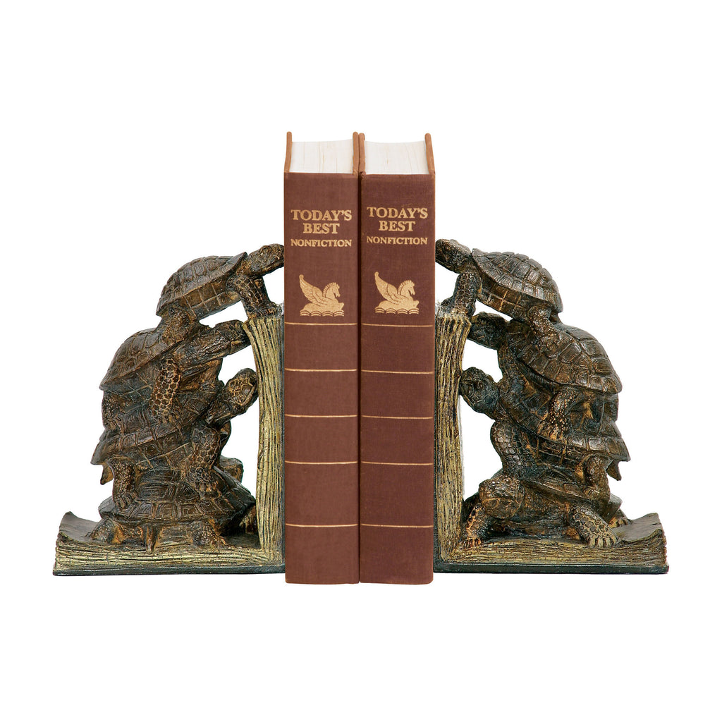 91-1938 Pair of Turtle Tower Bookends Bookend - RauFurniture.com
