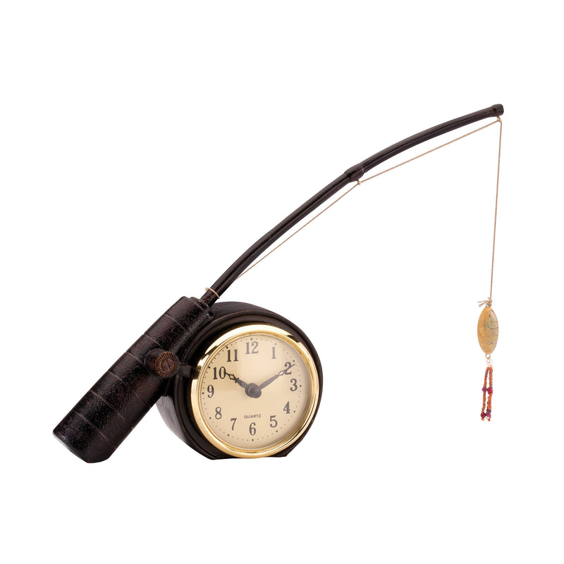 91-3515  Rod 'N Reed Fishing Display Clock Clock - RauFurniture.com