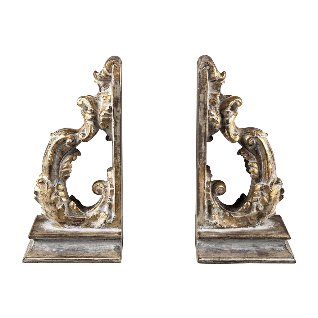 93-10078/S2 Florentine Scroll Bookends Bookend - RauFurniture.com