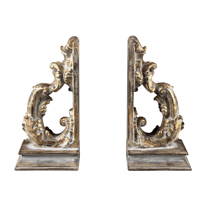93-10078/S2 Florentine Scroll Bookends Bookend - RauFurniture.com