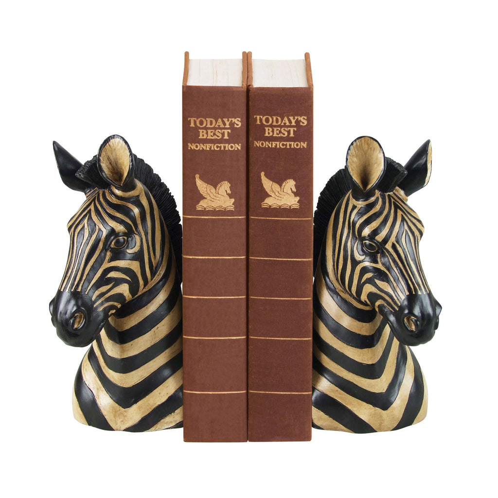93-1220 Pair Of Zebra Bookends Bookend - RauFurniture.com