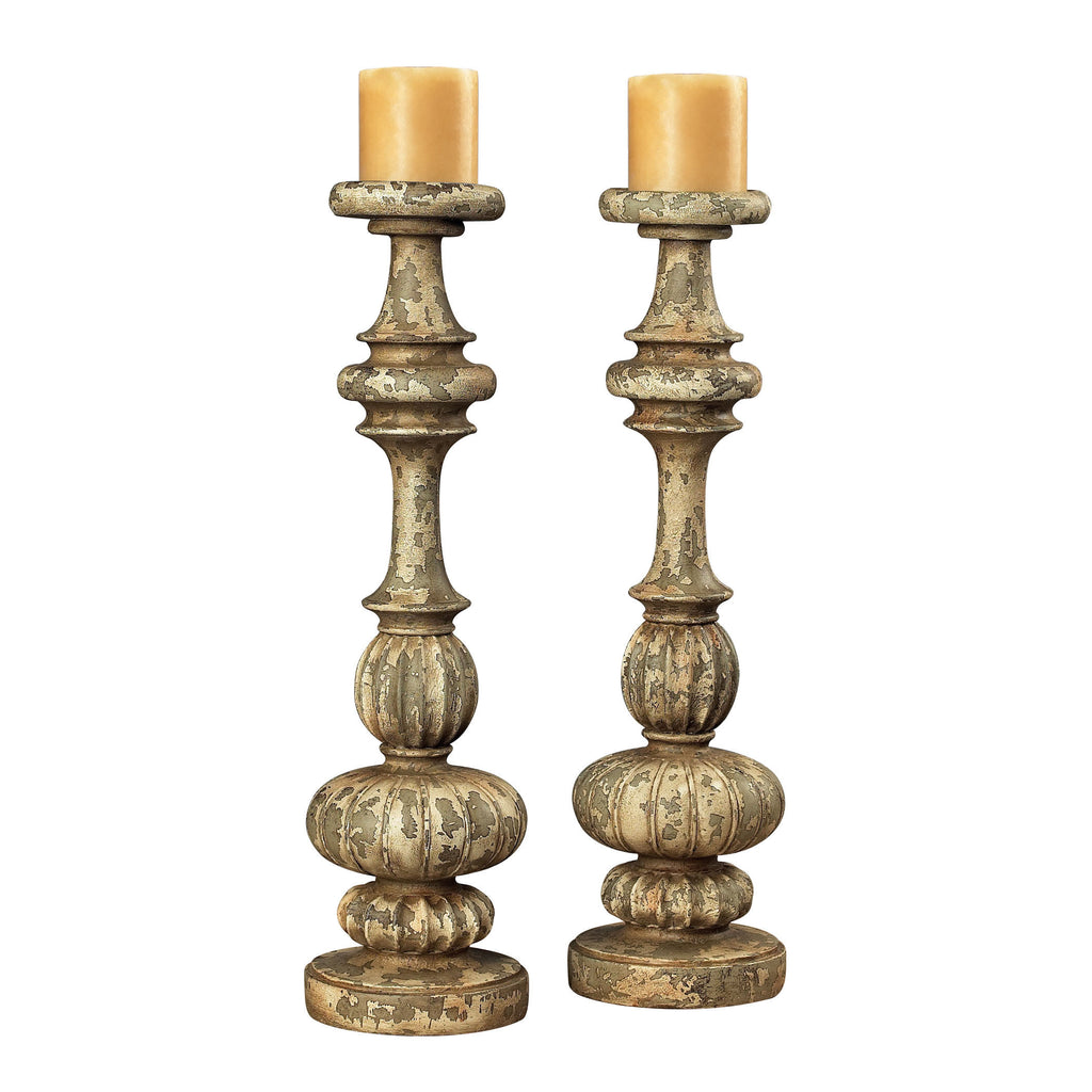 93-19169 Flemish Carved Candle Holders Candle/Candle Holder - RauFurniture.com