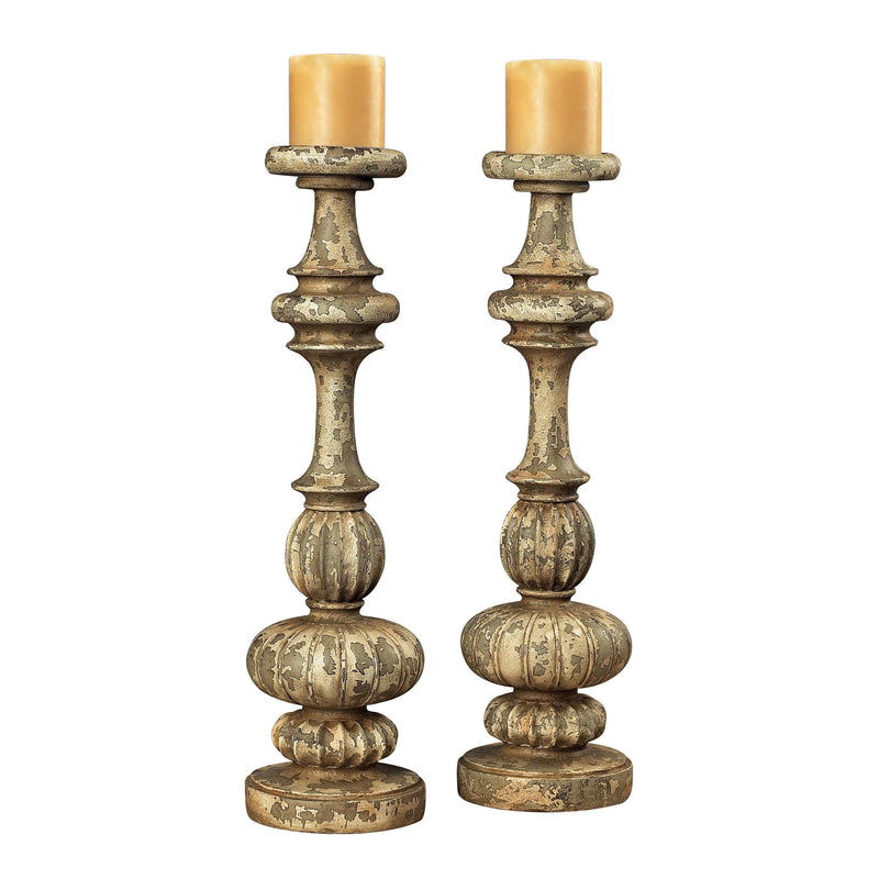 93-19169 Flemish Carved Candle Holders Candle/Candle Holder - RauFurniture.com