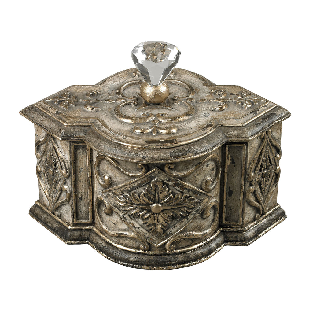 93-19324 Keepsake Box With Crystal Finial Finial - RauFurniture.com