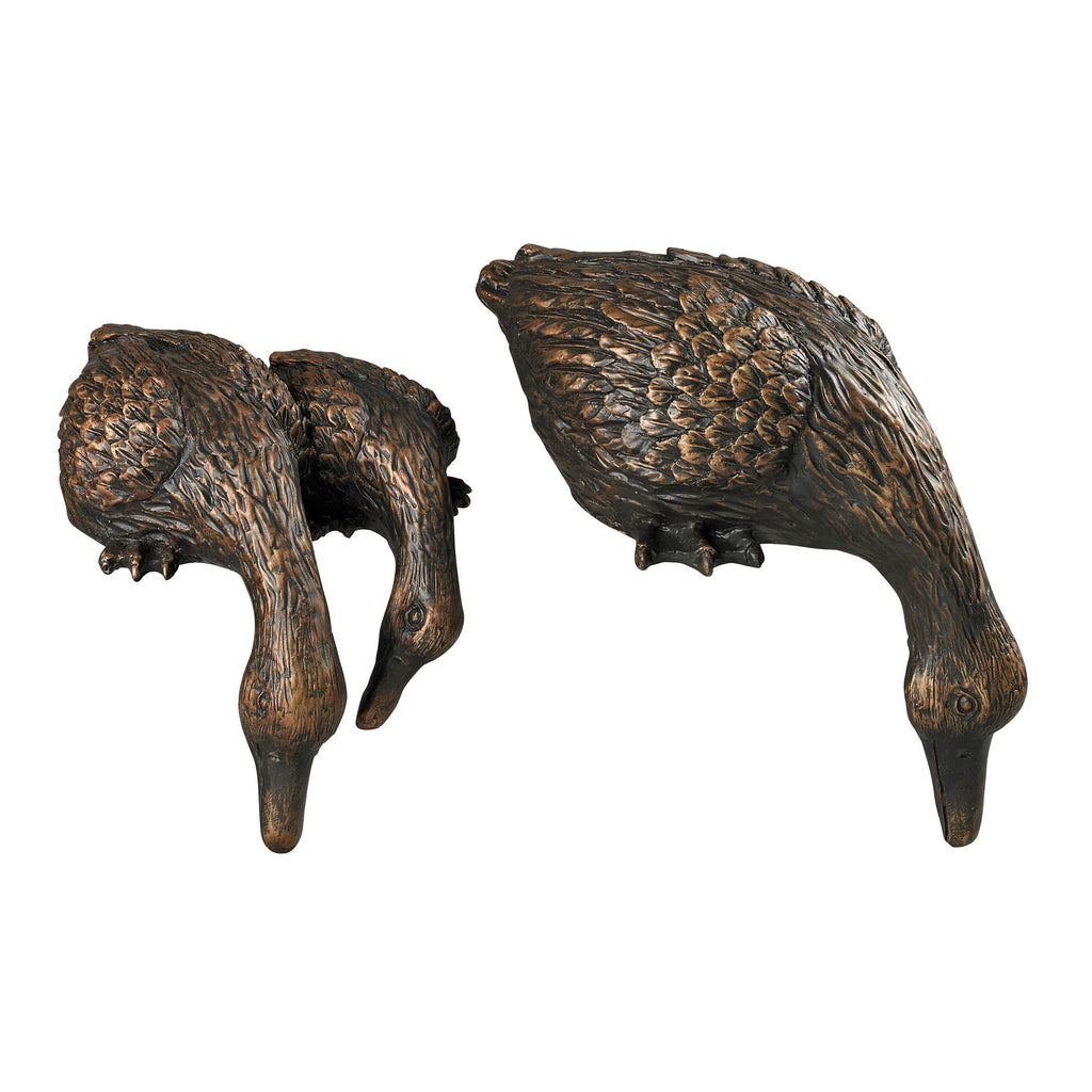 93-19344/S2 Duck Shelf Sitters Sculpture - RauFurniture.com