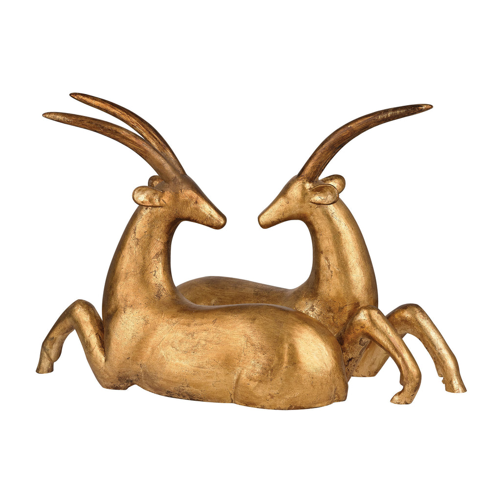 93-19376 Resting African Gazelle Sculpture - Free Shipping! Sculpture - RauFurniture.com