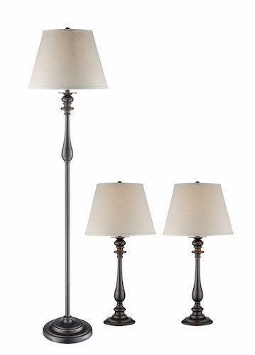 97924 - Powell Metal Floor , Table (2) Lamps Set - Free Shipping! Floor, Desk And Table Lamps - RauFurniture.com