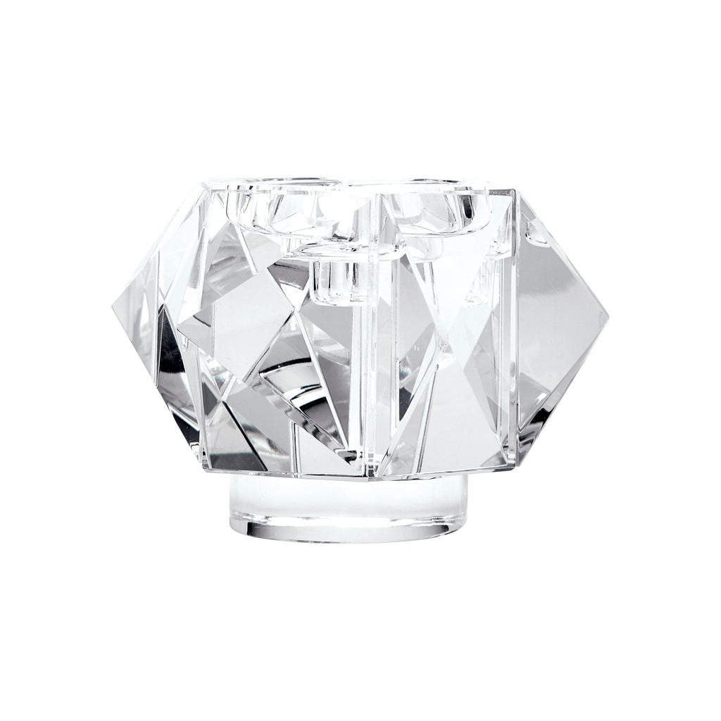 980011 Faceted Star Crystal Candleholder - Large Candle/Candle Holder - RauFurniture.com
