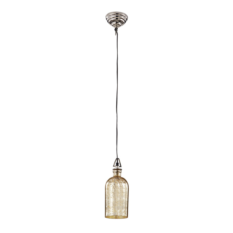 983-009 1 Light Pendant In Antique Gold Mercury Glass Pendant - RauFurniture.com