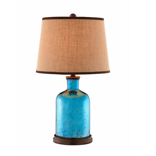 99761 - Havasu Azure Blue Glass Table Lamp - Free Shipping! Floor, Desk And Table Lamps - RauFurniture.com